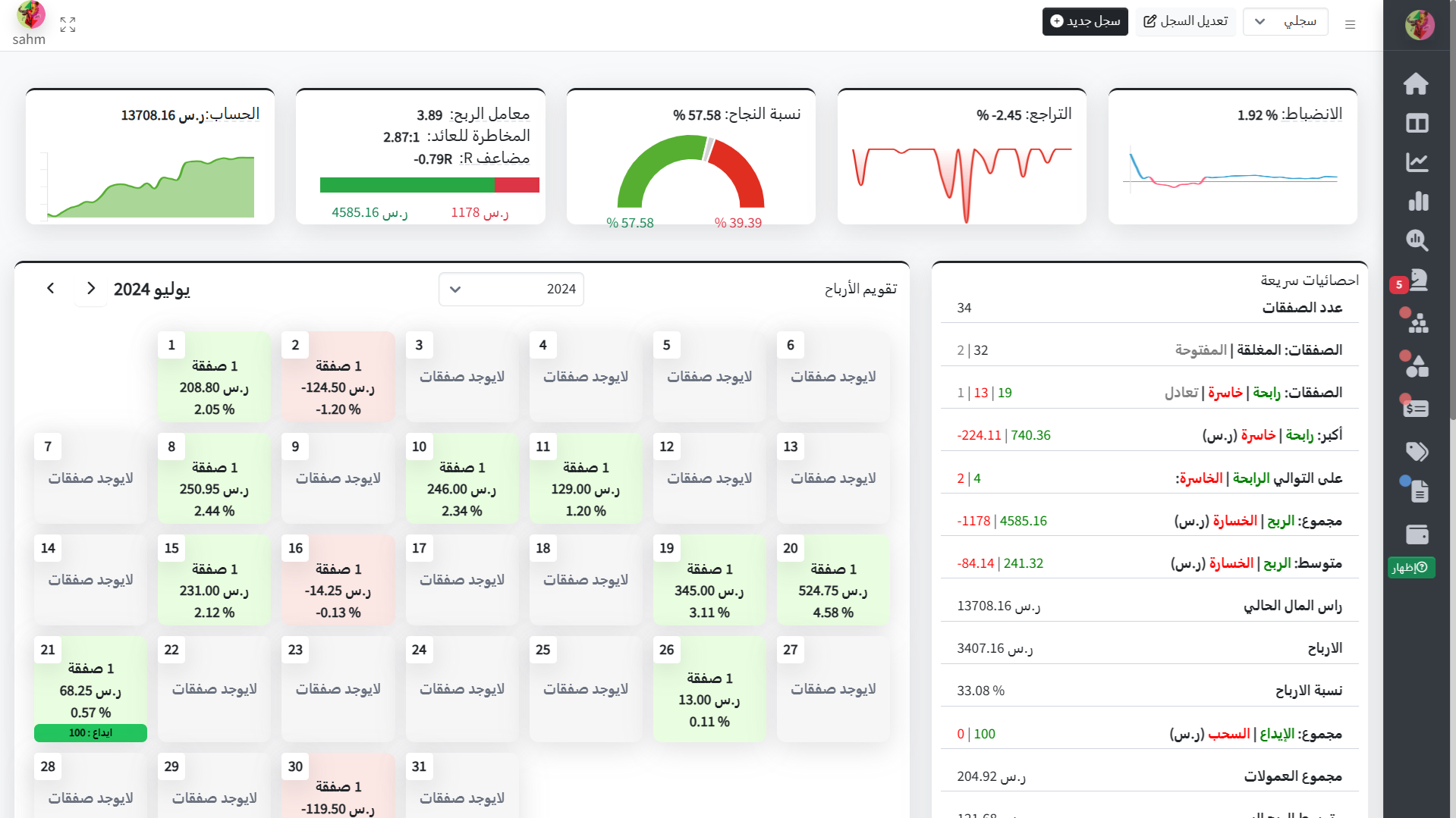 Ad: سجل السهم الممتنع - سجل صفقاتك وتابع تداولك بإحتراف